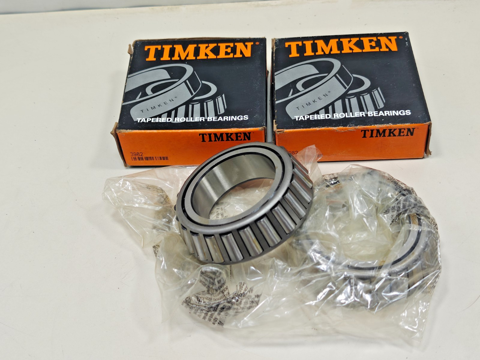 (2Pcs) 3982 Timken Tapered Roller Bearing Cone Only Timken 3982 USA LOT OF 2 PCS
