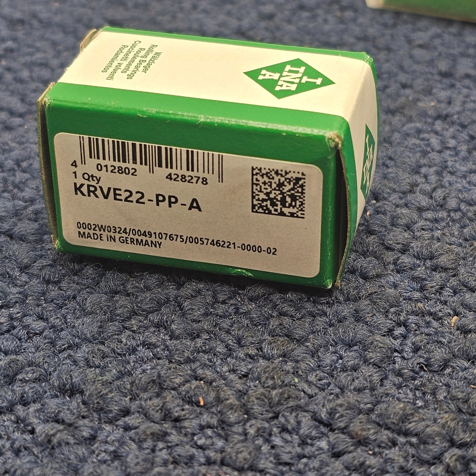 INA KRVE22-PP-A: Yoke Type Track Roller, Full Complement Needle Roller