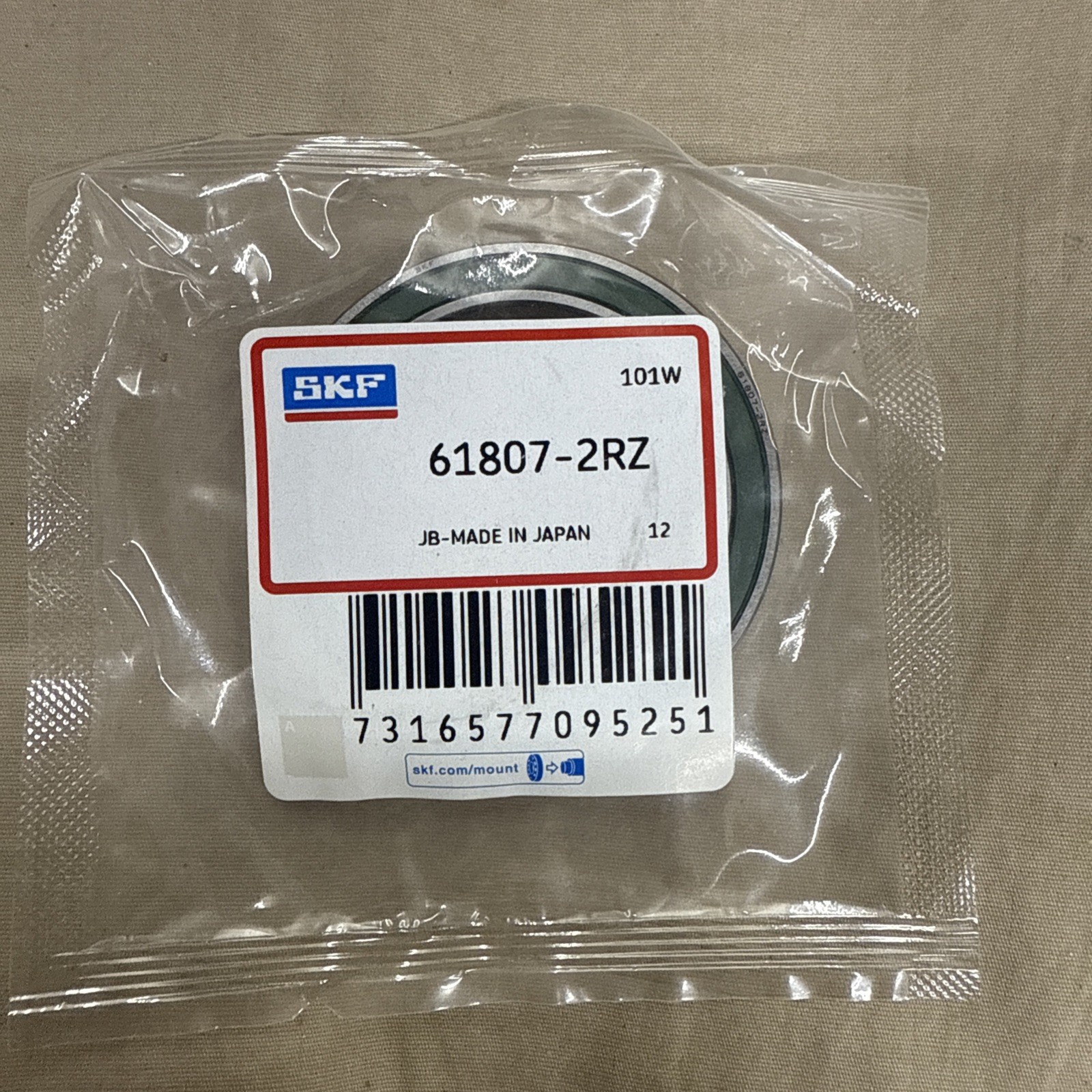 SKF 61807-2RZ Bearing Rubber Seals 35x47x7mm 61807 2RZ Japan