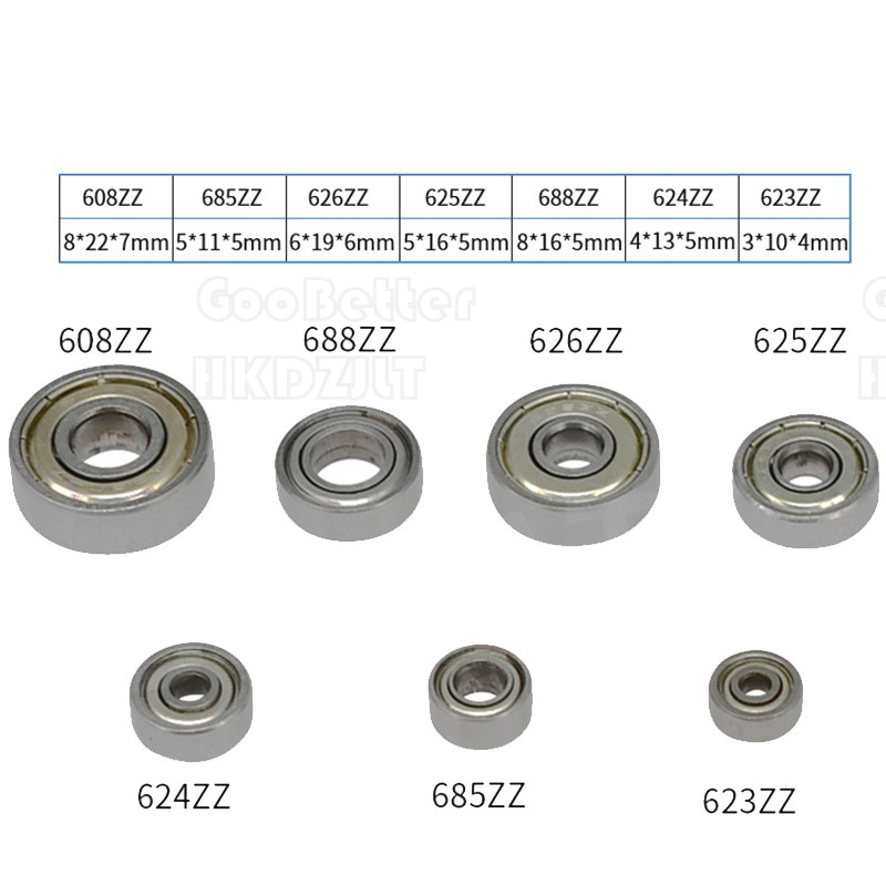Miniature Ball Bearings Small Seal Micro Mini 3 4 5 7 8 9 mm ID Carbon Steel