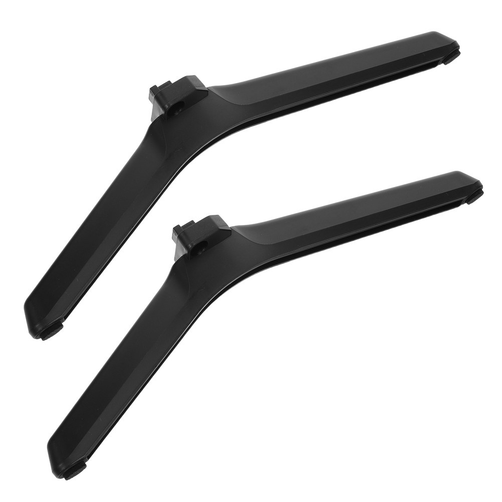 1 Pair Reusable TV Mount Stand Base with Anti Slip Black Plastic Legs