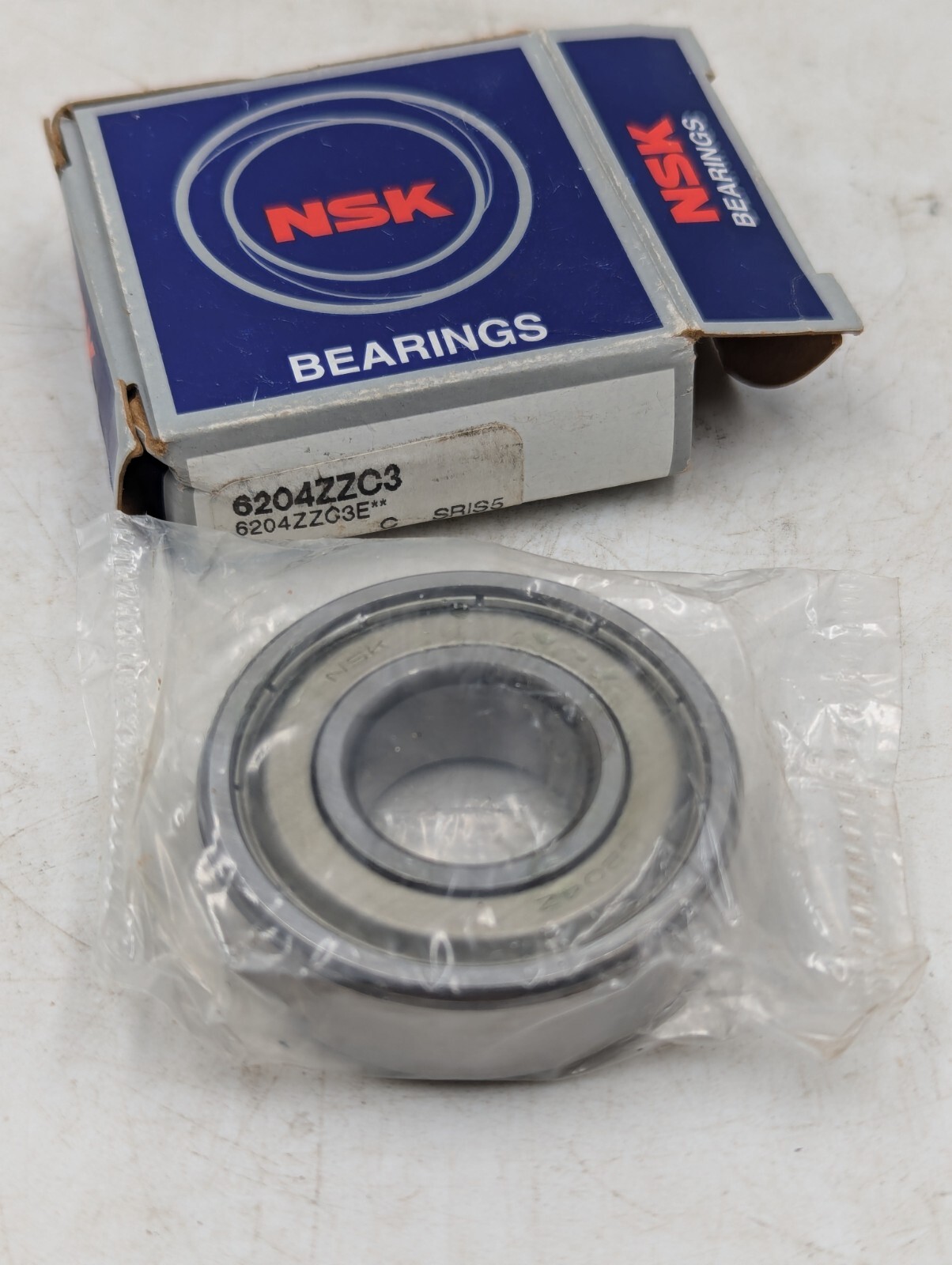 New NSK 6204ZZC3 Double Shielded Ball Bearing 20x47x14 mm 6204