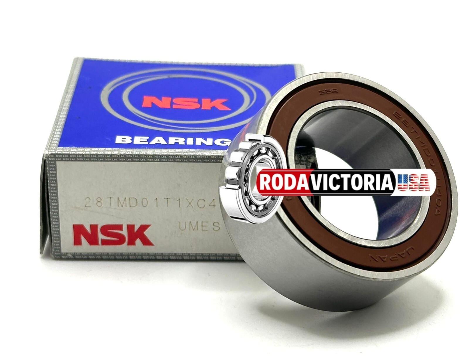 NSK JAPAN 28TMD01 DOUBLE ROW SEALED BEARING 28x45x18mm