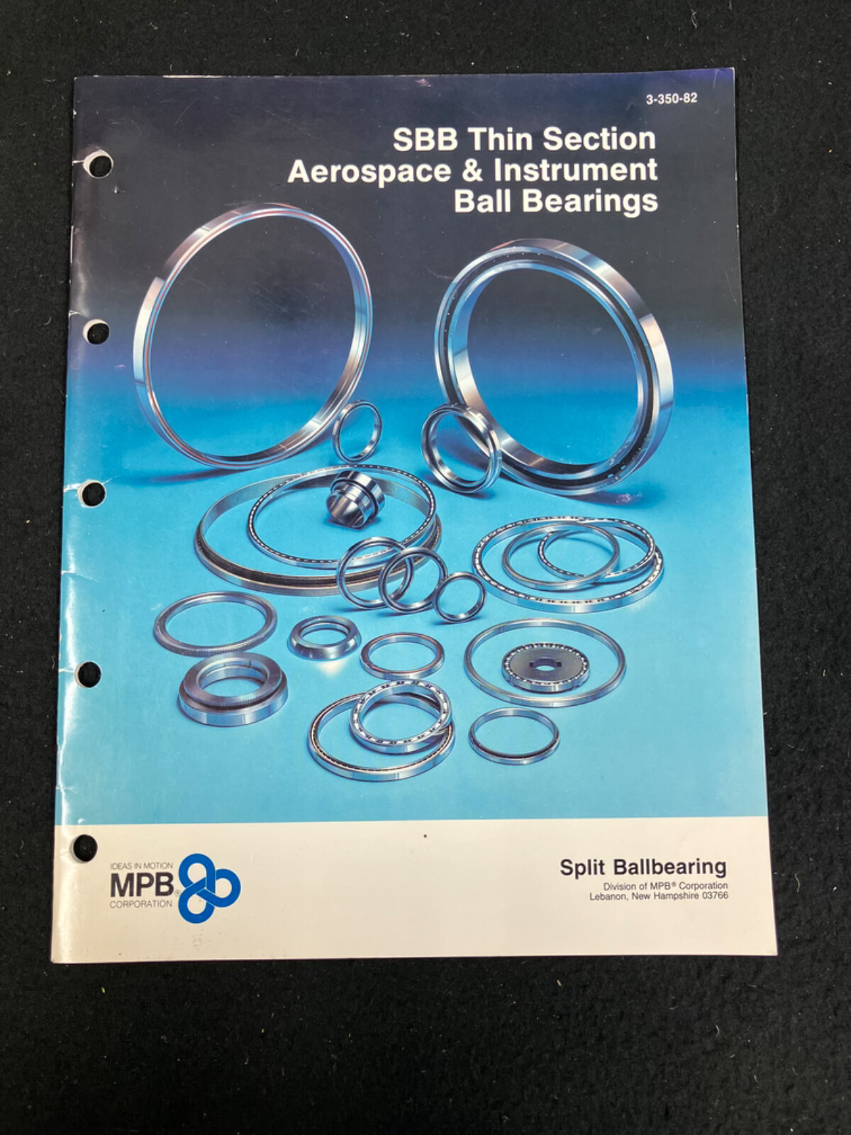 1982 SBB THIN SECTION AEROSPACE & INSTRUMENT BALL BEARINGS CATALOG 3-350-82