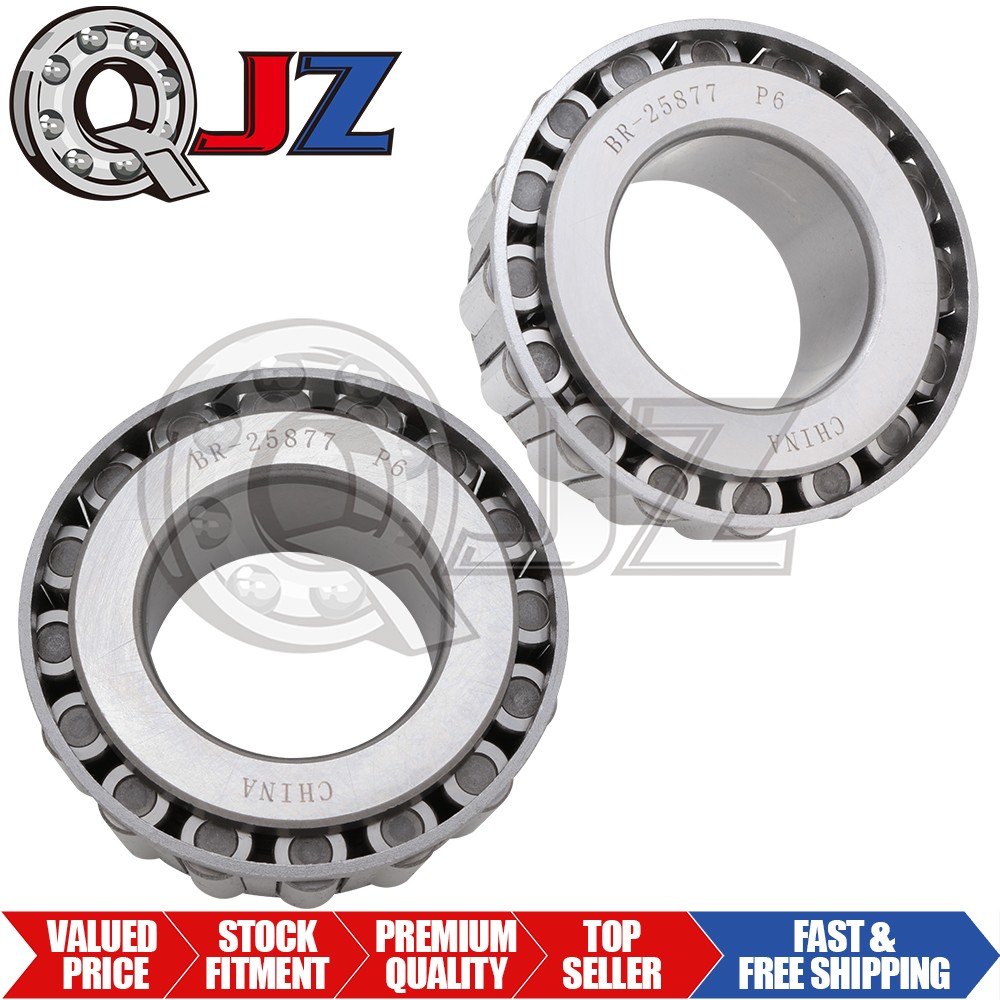 [2-Pack] 25877 Tapered Roller Bearing Single Cone [1-3/8 in Bore x 0.97 in W]