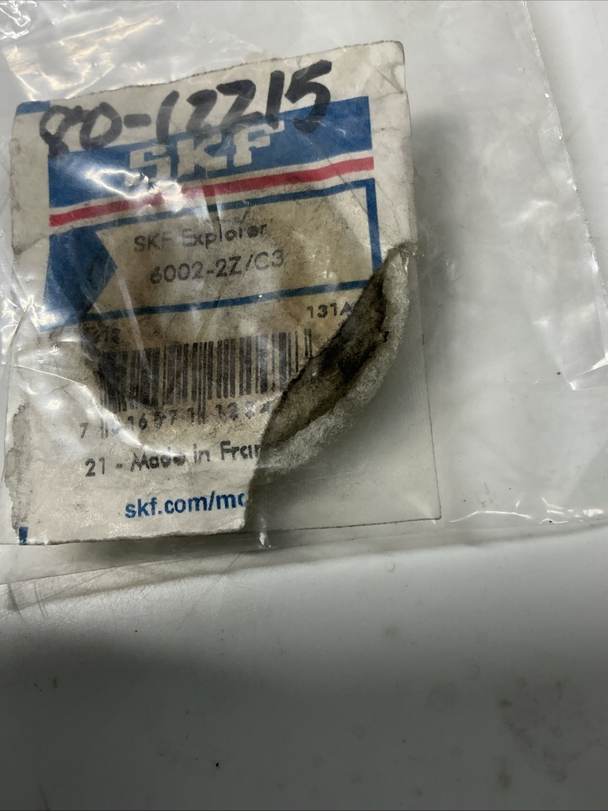 SKF 6002-2Z/C3 Single Row Radial Deep Groove Ball Bearing W-281