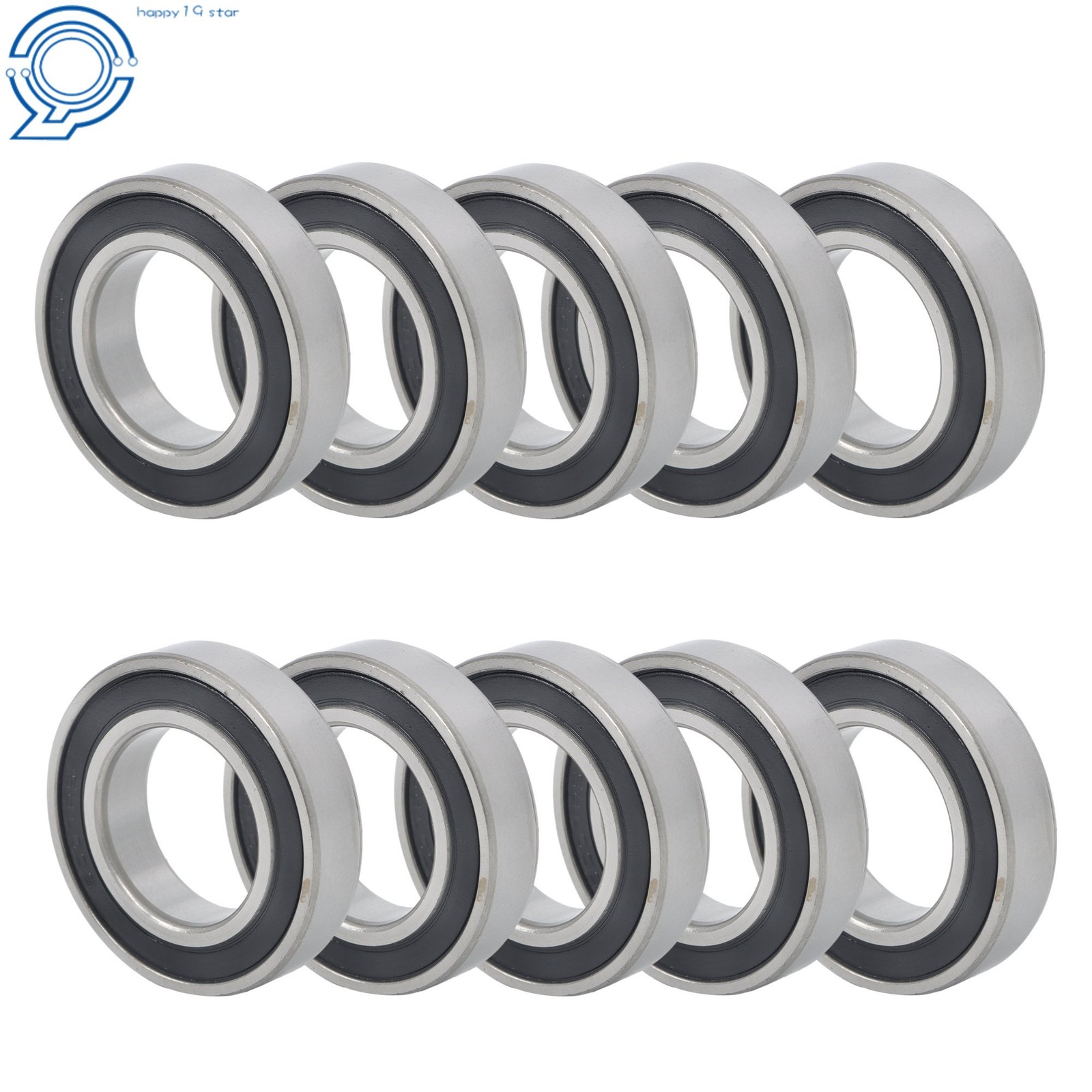 6007-2RS Deep Groove Ball Bearings 10pcs 35x62x14mm Sealed
