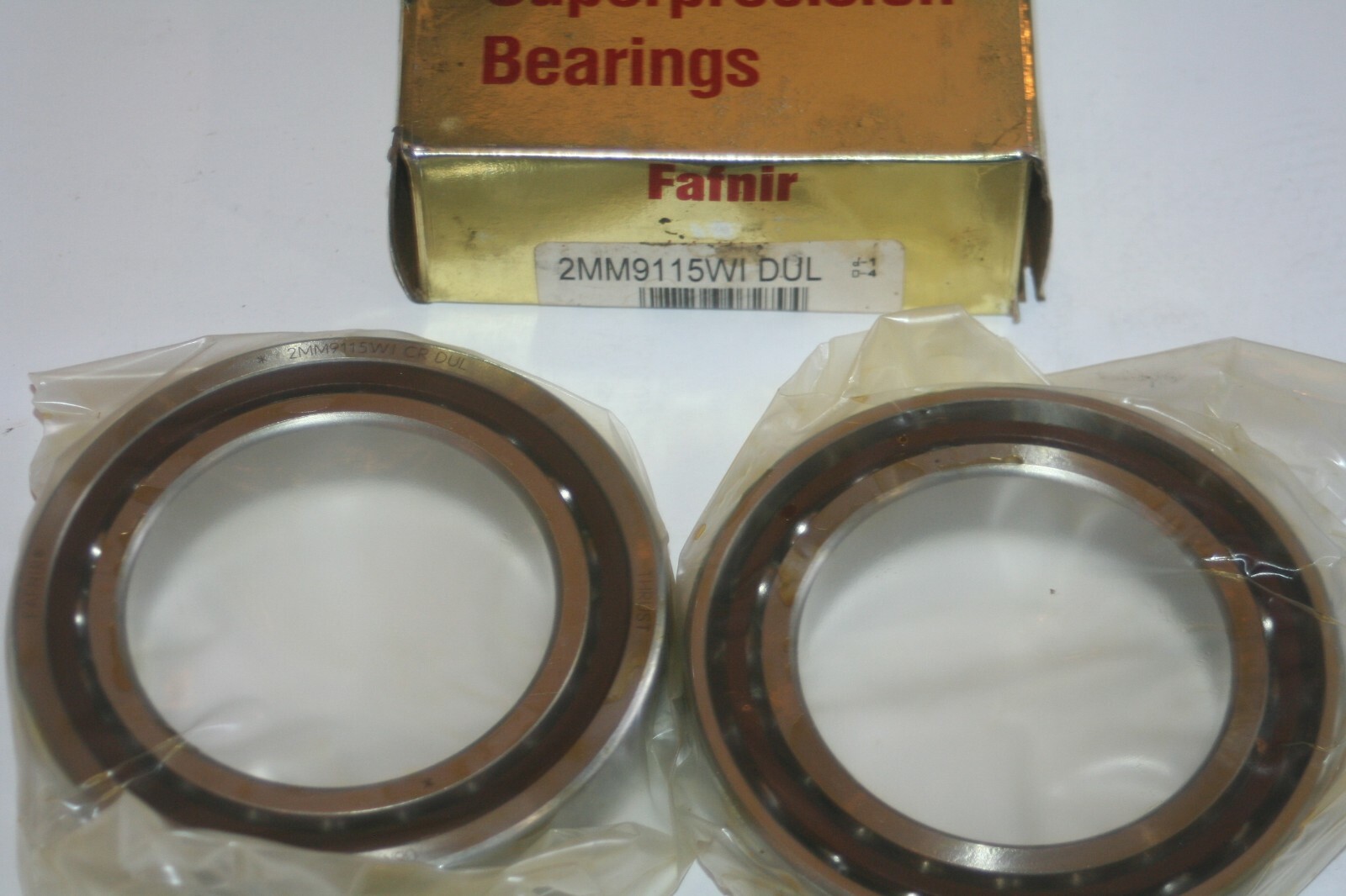 (Set of 2) FAFNIR 2MM9115WI DUL Super Precision Angular Contact Bearings * NEW *