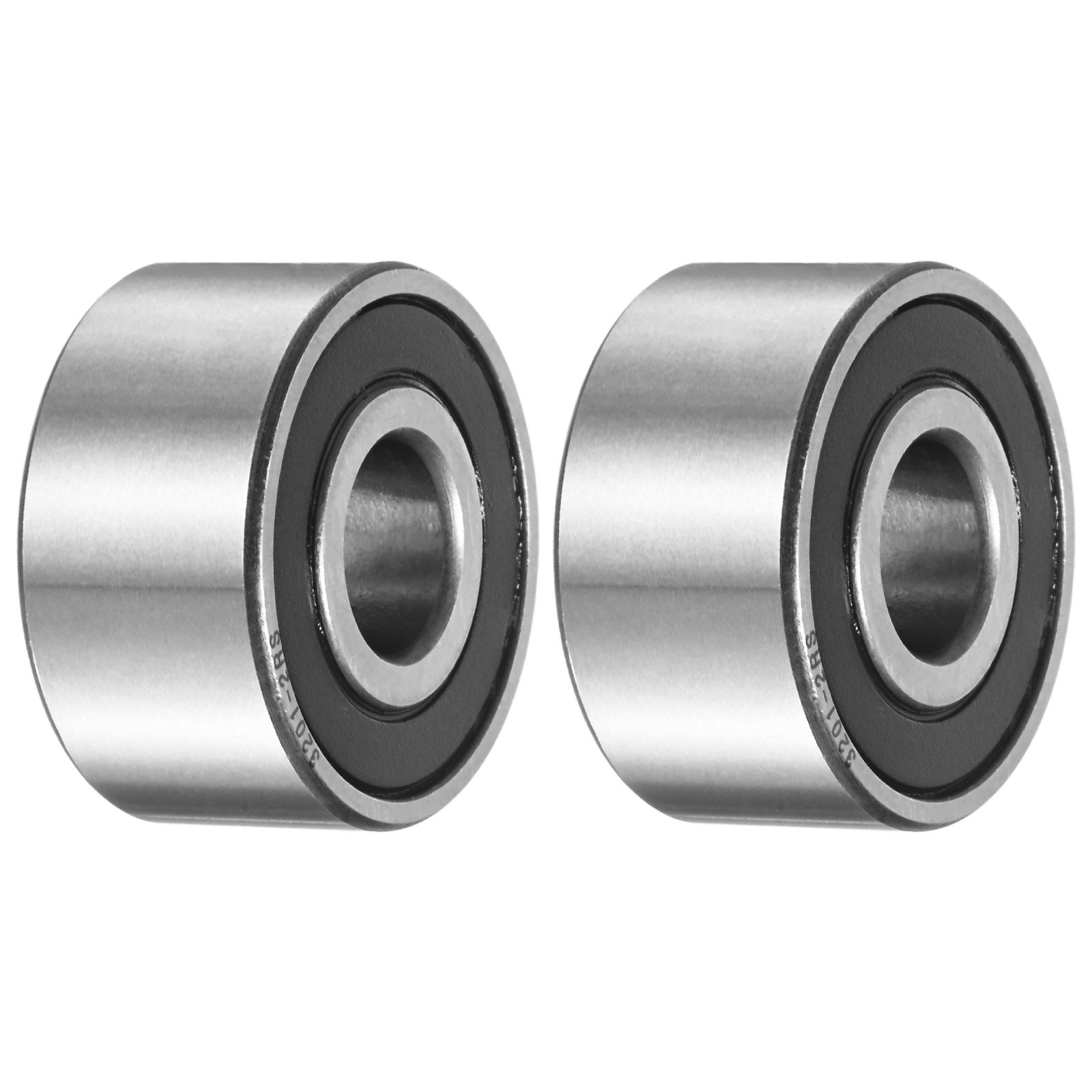 2Pcs 3201-2RS/5201-2RS 12 x 32 x 15.5mm Sealed Angular Contact Ball Bearing