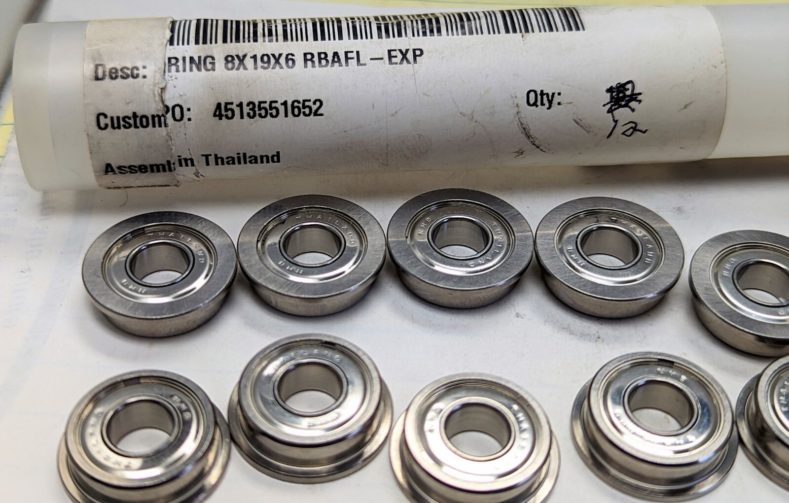 DDR-1980ZZ NMB 8 MM ID X 19 MM OD X 6 MM W Stainless Steel Radial Bearing [OF46]