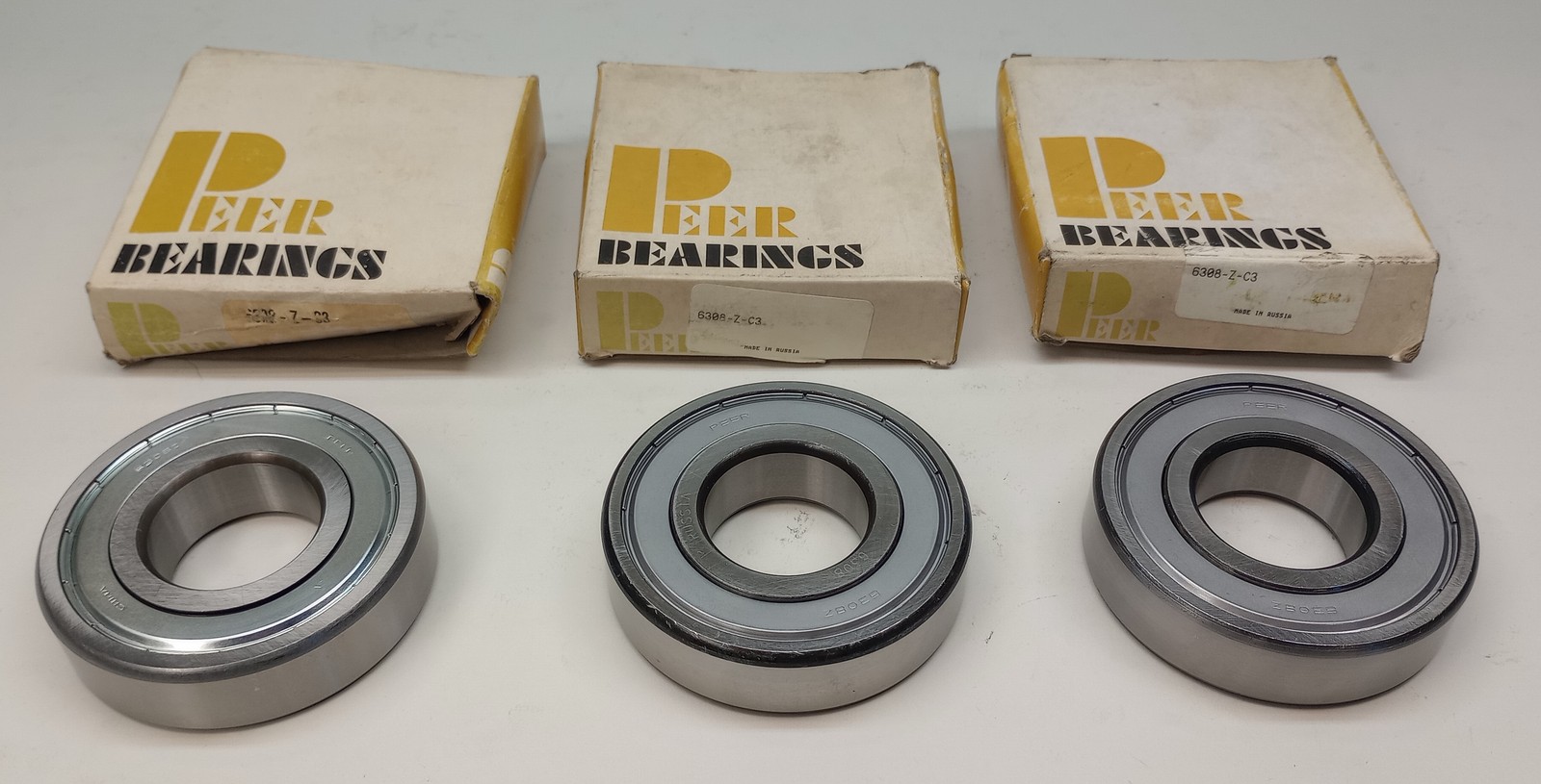 Peer 6308-Z-C3 Ball Bearing Deep Groove 40 x 90 x 23mm 6308 Z C3 (Pack of 3)