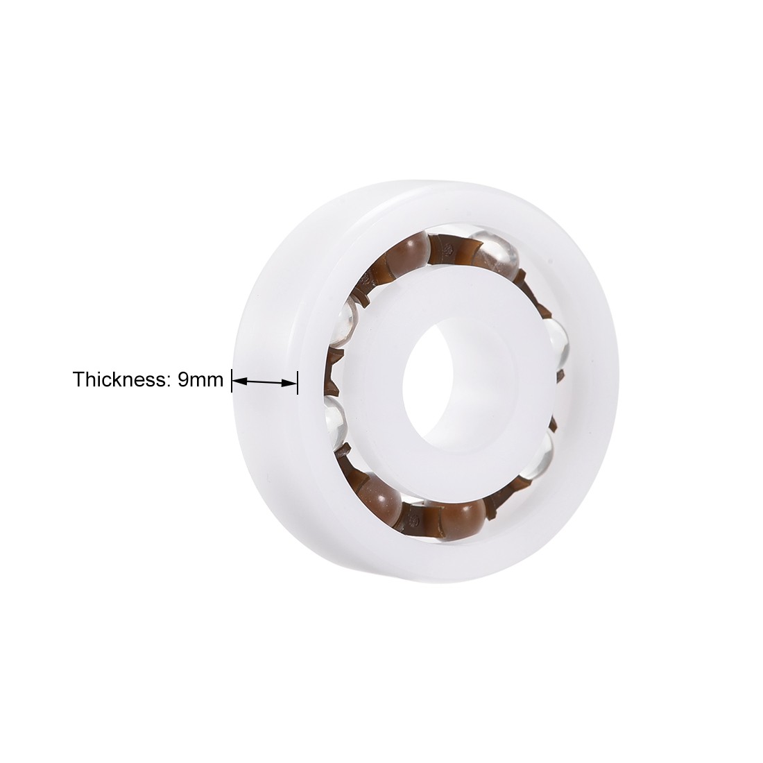 6200 Plastic Bearings 10x30x9mm Glass Ball Nylon Cage 5Pcs