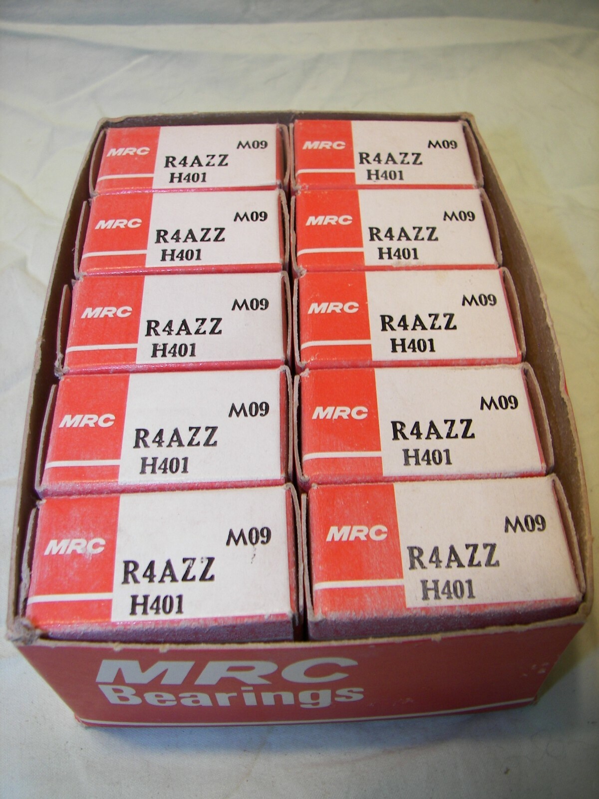 New Old Stock MRC R4AZZ H401 Deep Groove Double Sealed Ball Bearing *Box of 10*