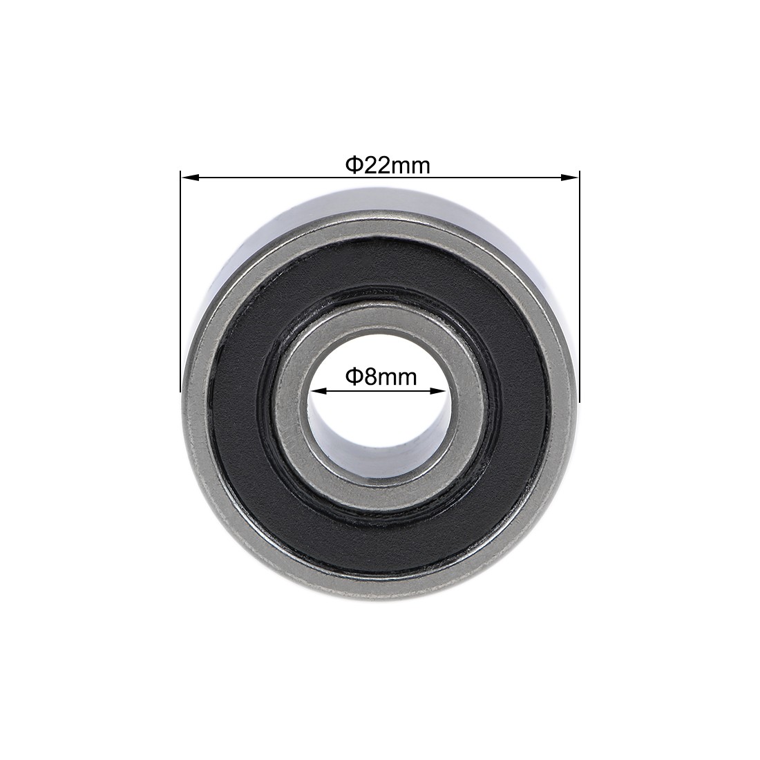 608-14-2RS Ball Bearings Z2 8x22x14mm Double Sealed Chrome Steel 4pcs