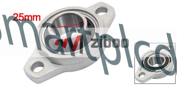 FL005 K005 Gray Metal 25 mm 2 Bolt Self-aligning Flange Ball Bearing