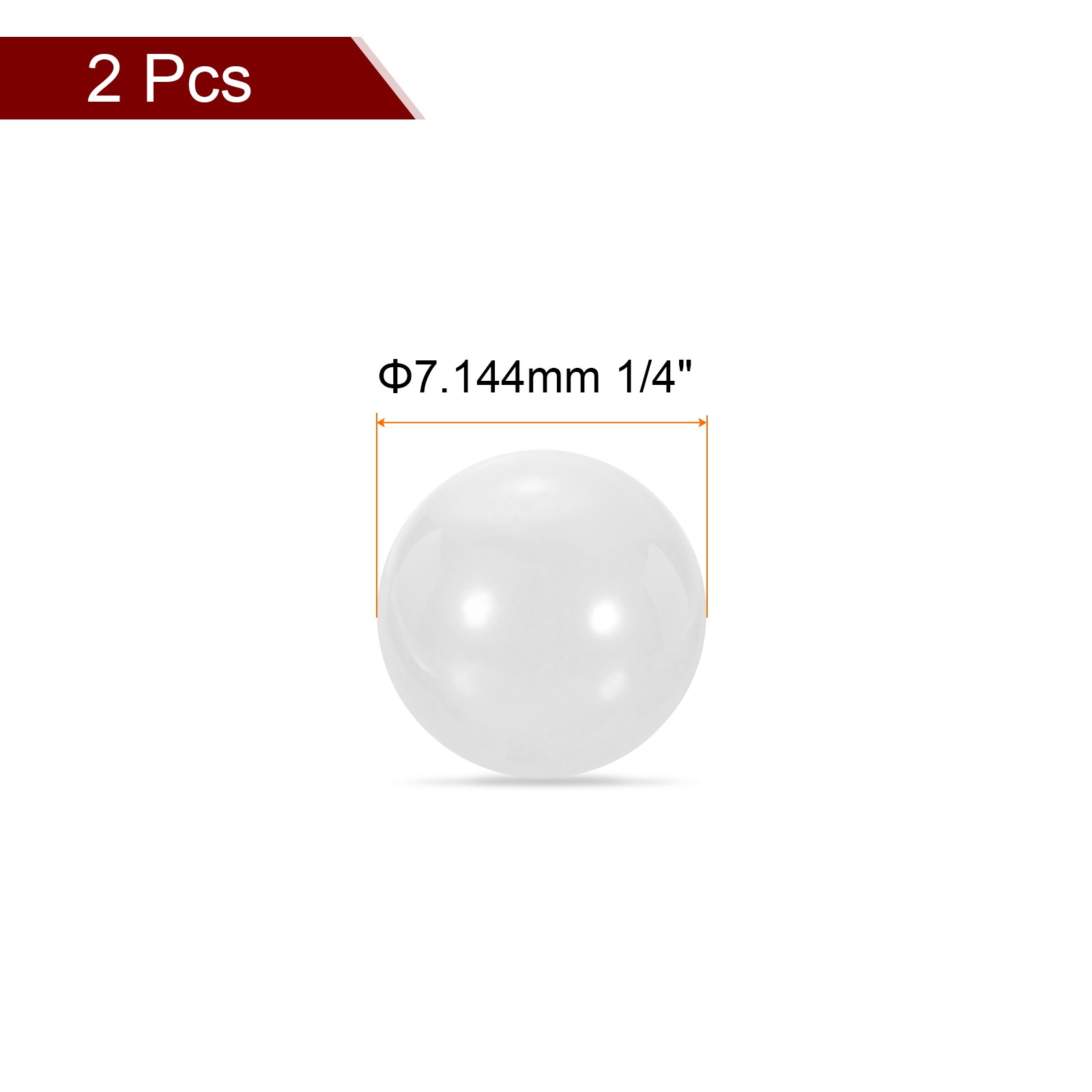 2pcs Ceramic Bearing Balls 7.144mm 1/4″ Zirconium Ball G5 Precision Balls