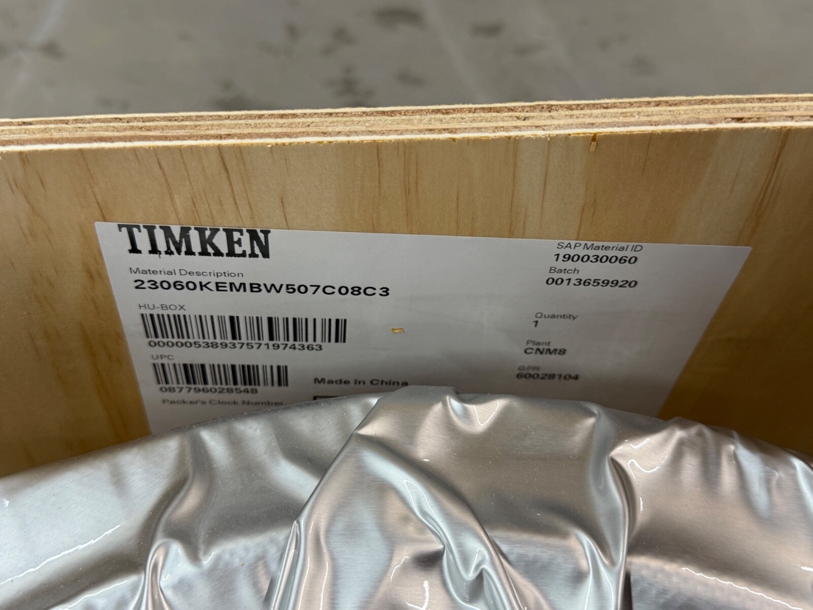 Timken 23060KEMBW507C08C3 Bearing 23060-K-E-MB-W507-C08-C3 300x460x118 mm ABEC5