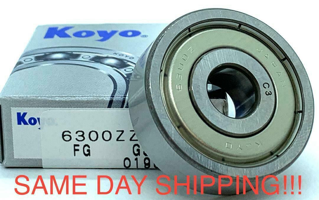 KOYO 6300 ZZ C3 Deep Groove Ball Bearing, Metal Shielded 10x35x11 mm