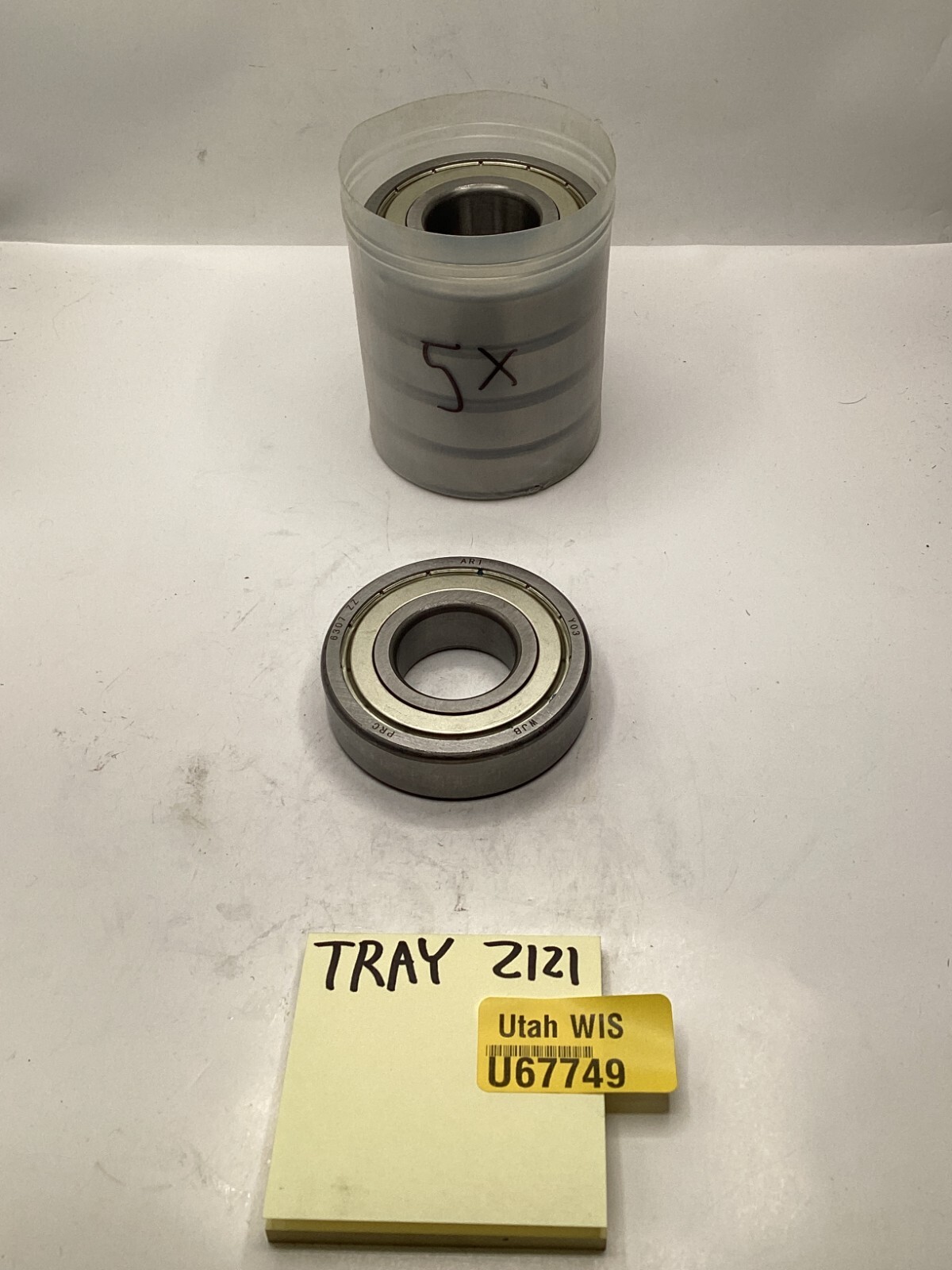 Pack of 5 WJB 6307-ZZ Ball Bearings Metal Shielded Silver