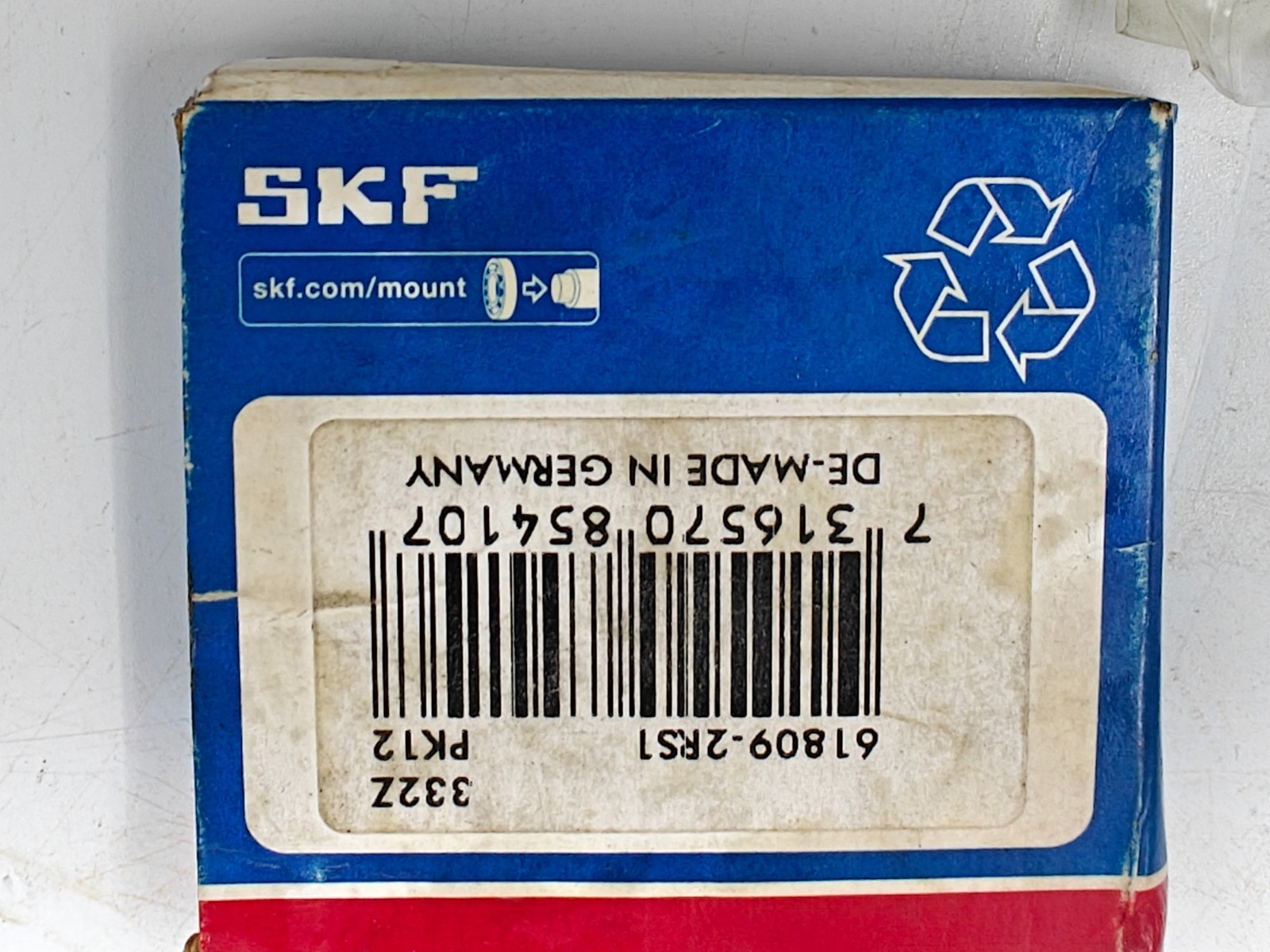 (2Pcs.) 61809-2RS1 SKF Deep Groove Ball Bearing 61809 2RS1/ 6809 2RS 45x58x7mm
