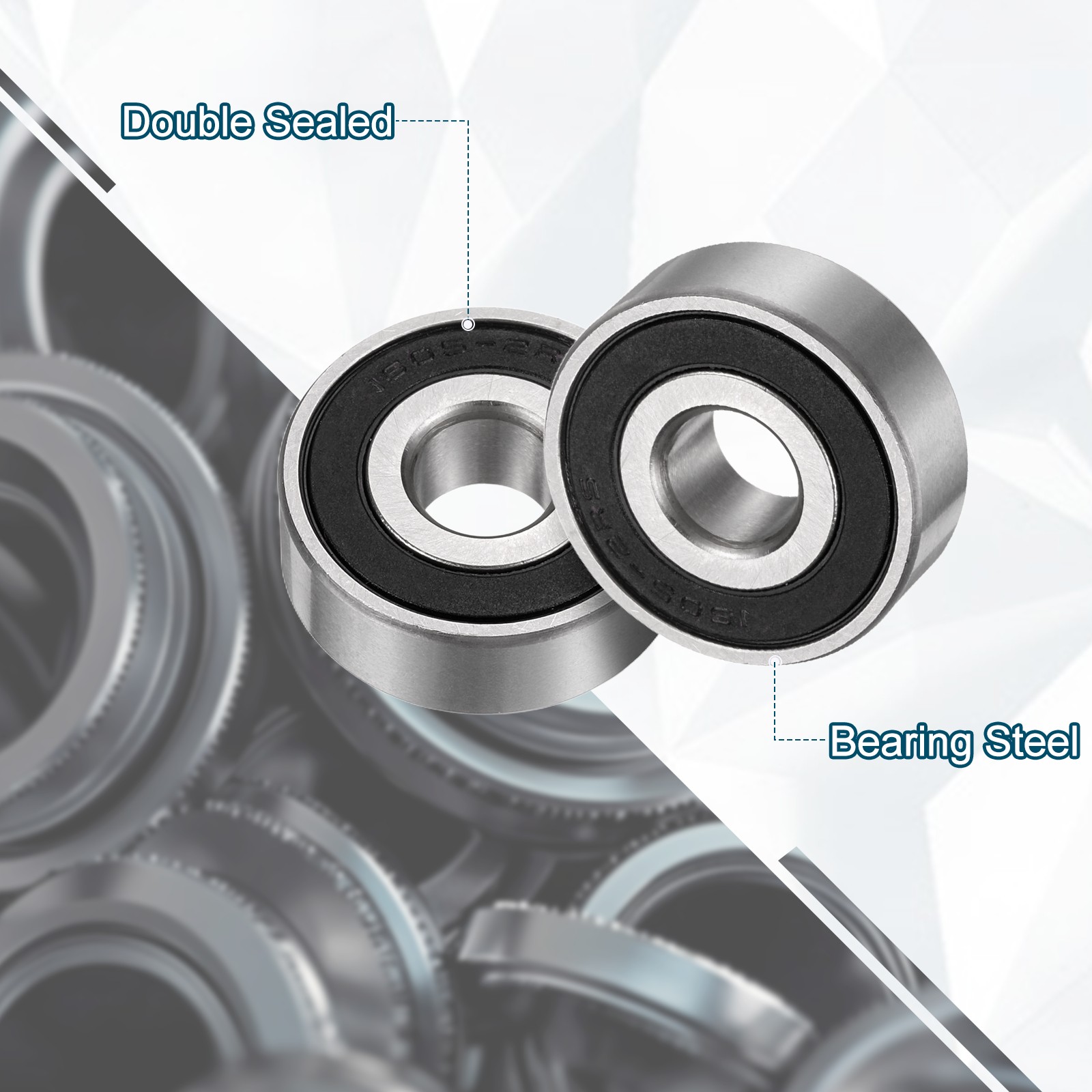 1605-2RS Deep Groove Ball Bearing, 3pcs 5/16″ x 29/32″ x 5/16″, Z2 Double Rubber