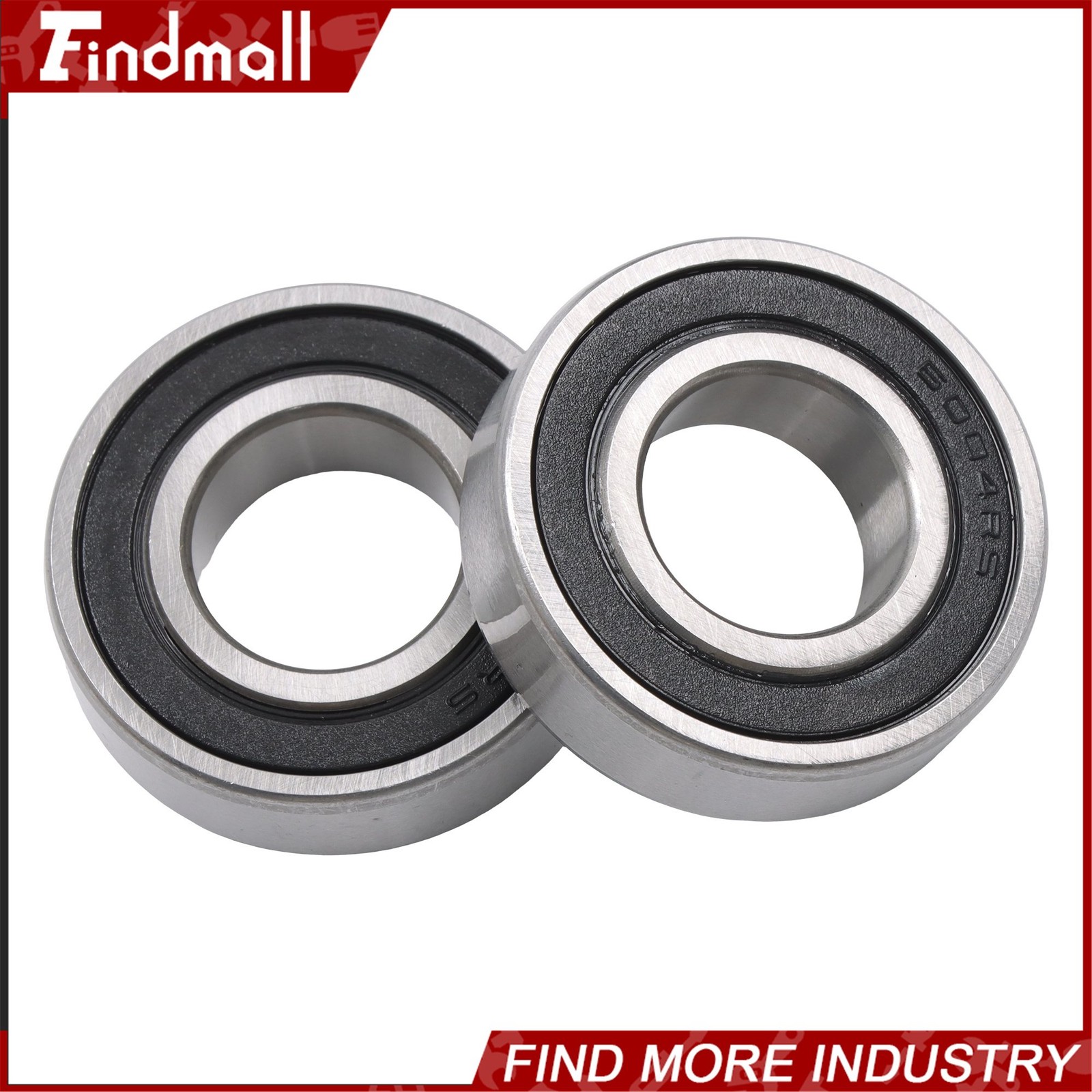 Findmall 6004-2RS C3 Ball Bearing 20x42x12mm 10 Pcs Premium Rubber Sealed