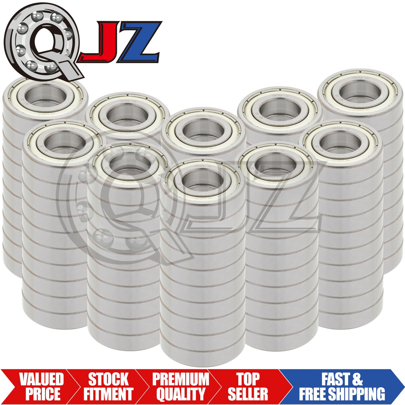 [Qty.100] 608-ZZ ABEC7 Metric Miniature Ball Bearing [8mm ID x 22mm OD x 7mm W]