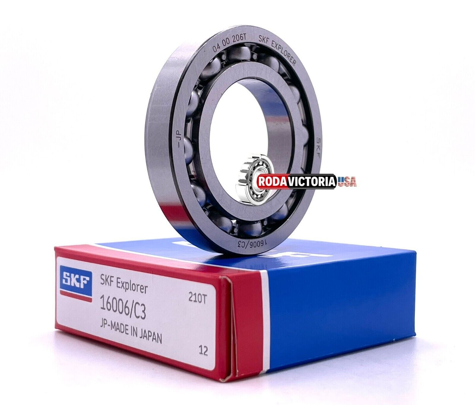 SKF 16006 C3 DEEP GROOVE BALL BEARING, OPEN, NO SEALS 30x55x9 mm