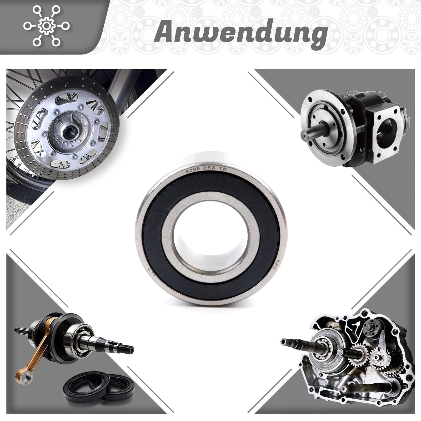 Angular Contact Ball Bearing 4205 c3 25x52x18mm DIN 628
