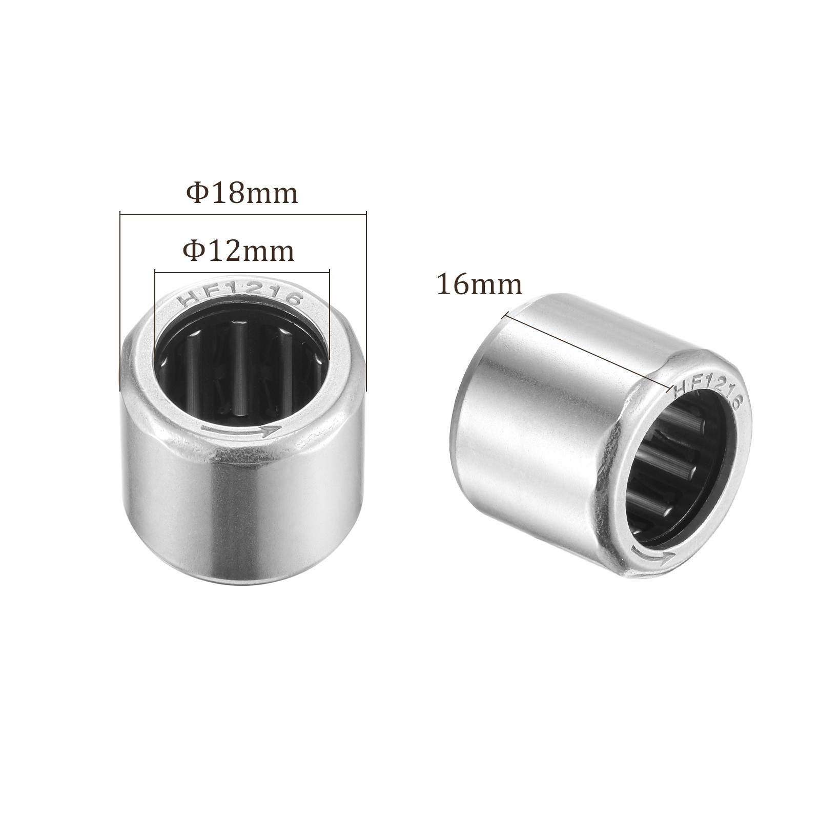 5pcs HF1216 Needle Roller Bearings-[12mm ID x 18mm OD x 16mm Width]