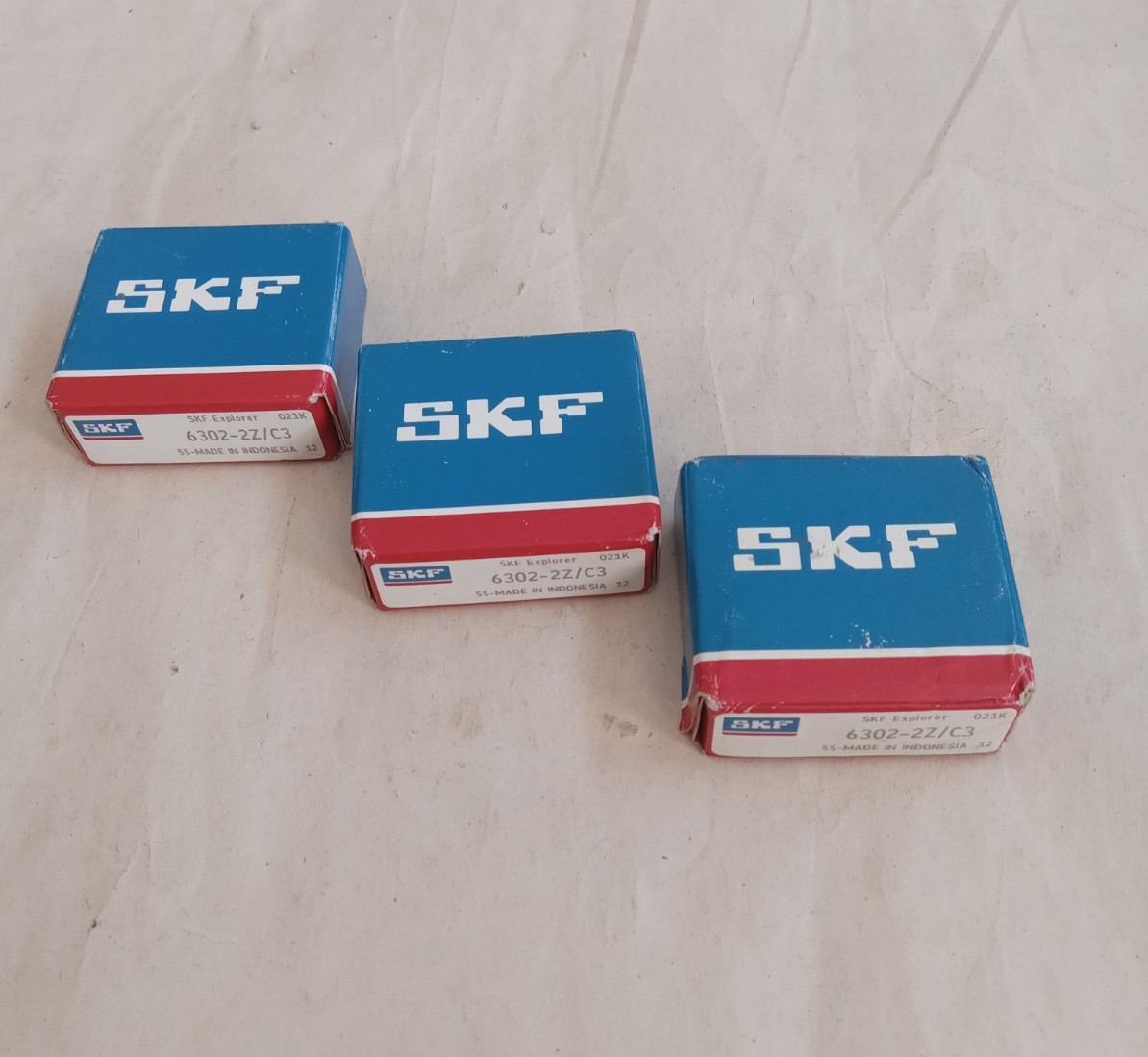 6302-2Z/C3 SKF Ball Bearing 15x42x13 (mm) **(Lot of 3)**