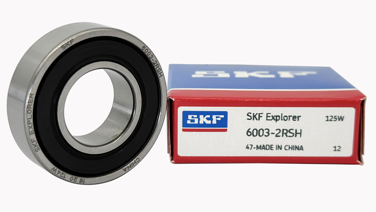 (2 PACK) SKF 6003-2RSH 17X35X10MM Double Rubber Seal Ball Bearings