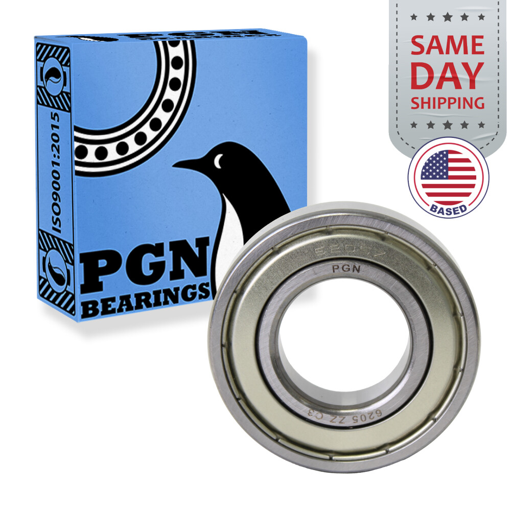 (30) 6205-ZZ Premium Metal Shield Ball Bearing C3 EMQ, 25x52x15, 6205 ZZ 6205z