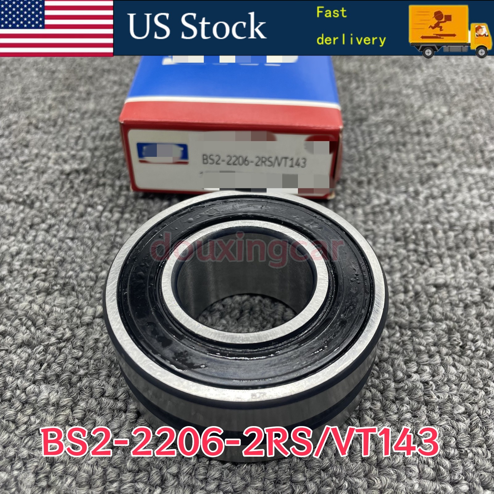 1Pcs NEW BS2-2206-2RS/VT143 Steel Spherical Roller Bearing 30x62x25mm fitfor SKF