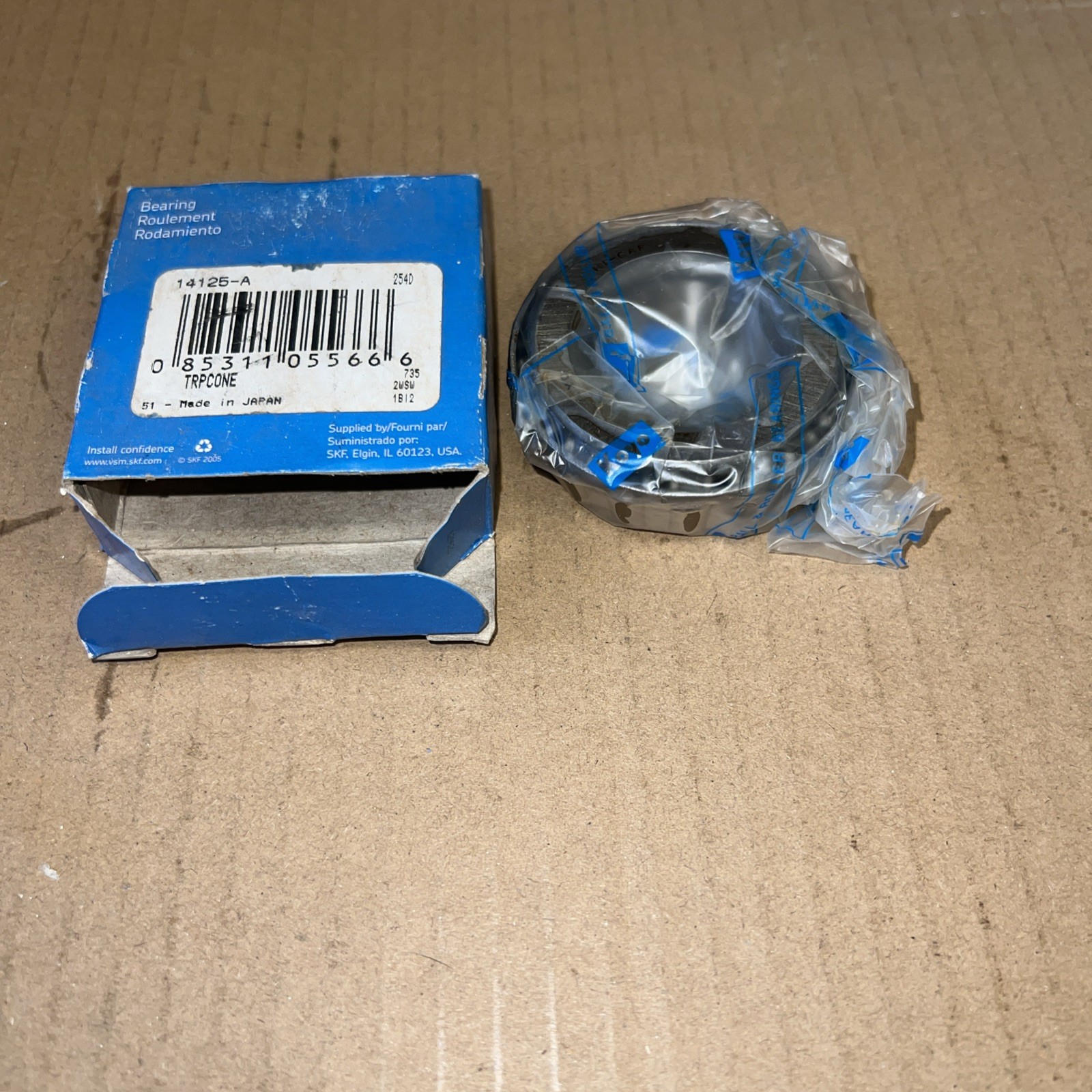 NOS SKF 14125A Tapered Roller Bearing Cone 56-77 Mopar, Ford Tap Desc