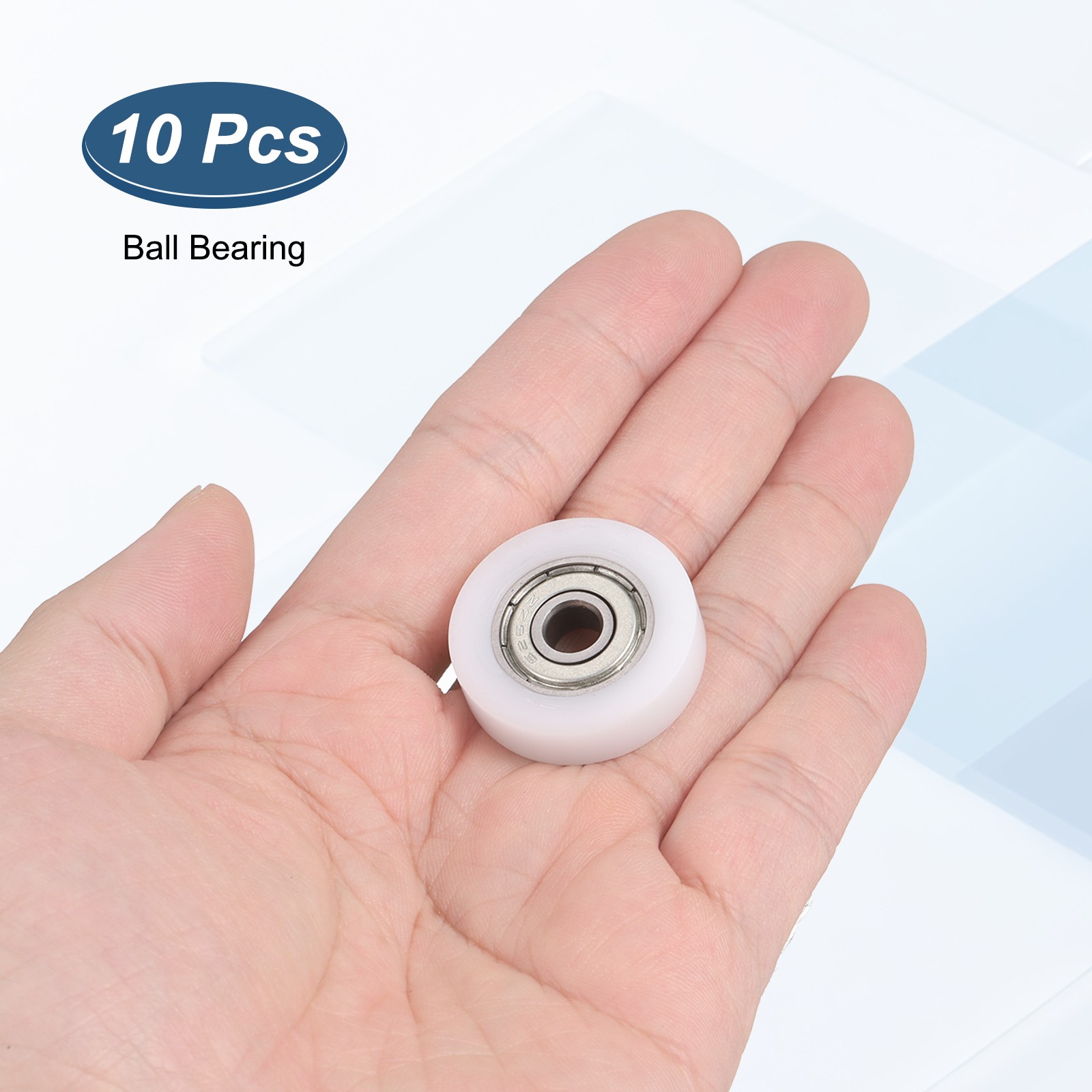10Pcs 626ZZ Ball Bearing 6x28x7mm Double Metal Shielded Chrome Steel, White