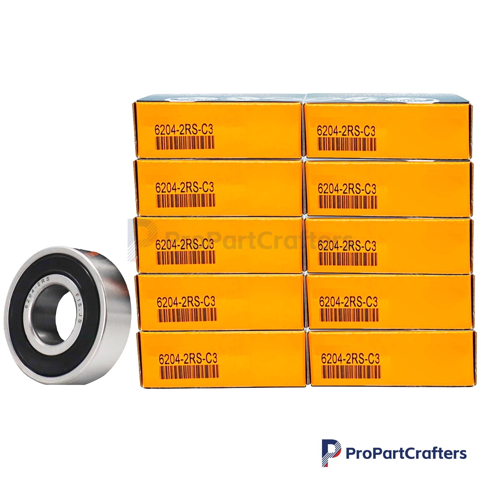 10PCS Double Rubber Seal Ball Bearings 20x47x14mm For TIMKEN 6204-2RSC3 6204-2RS