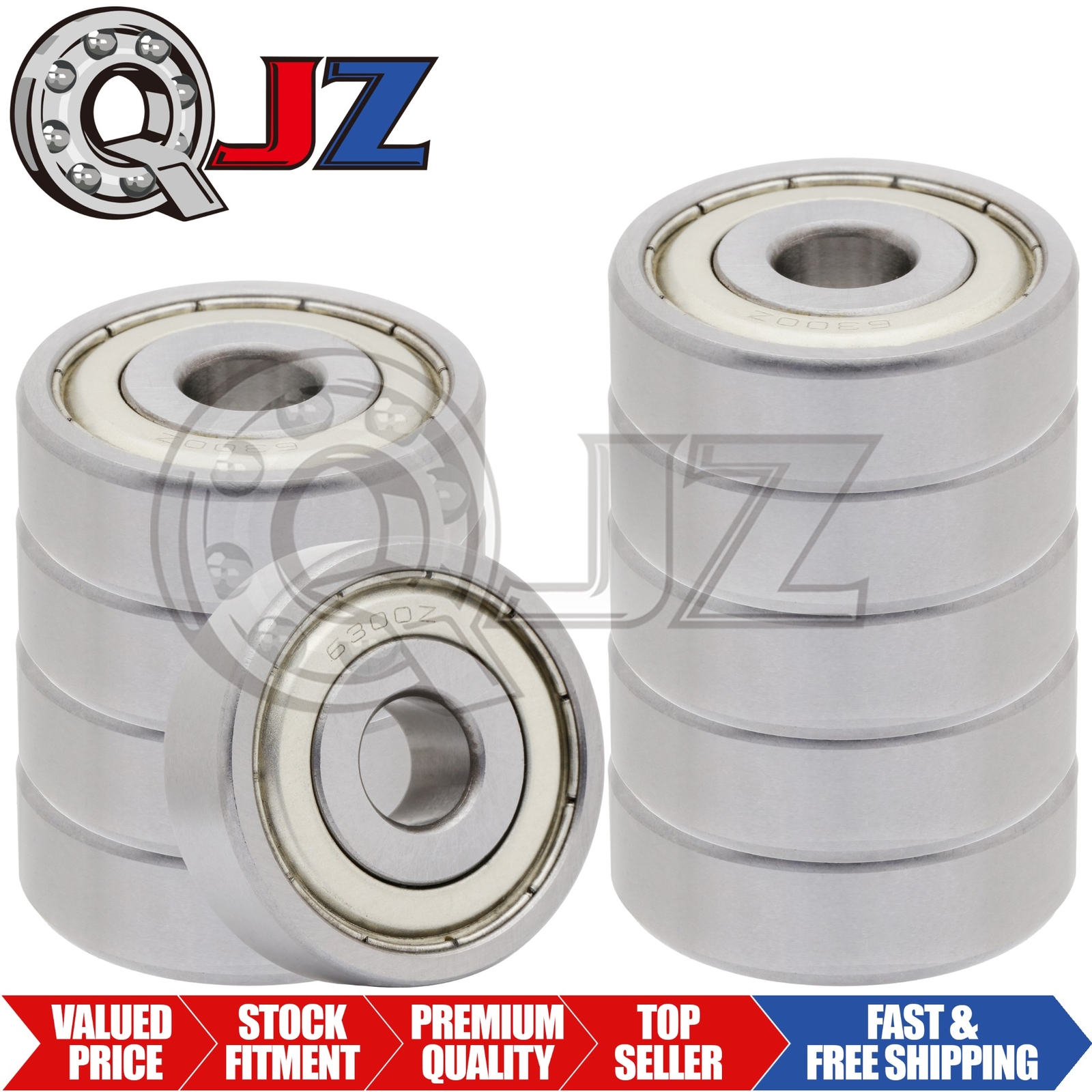 [Qty.10] 6300-ZZ Radial/Deep Groove Ball Bearing [10mm ID x 35mm OD x 11mm W]