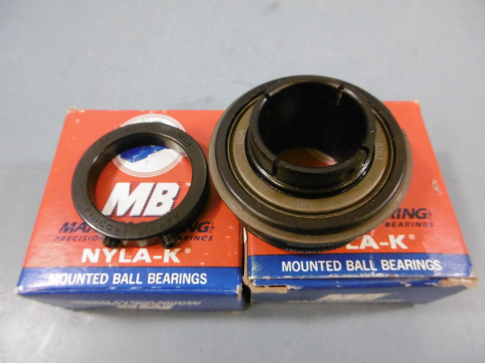 NIB Lot of 2 MB NYLA-K ER20SK 1-1/4″ Bearing & XER-206L Collar