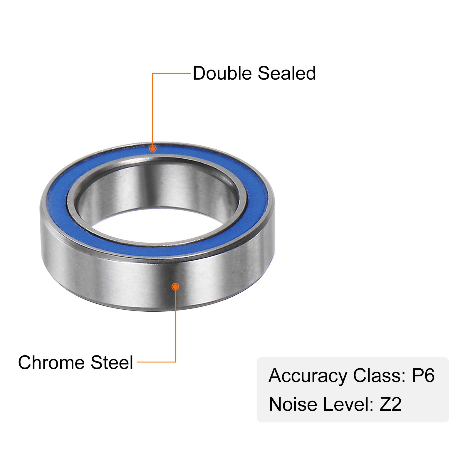 6700-2RS Deep Groove Ball Bearing,5pcs 10x15x4mm Z2 Bearings,Blue