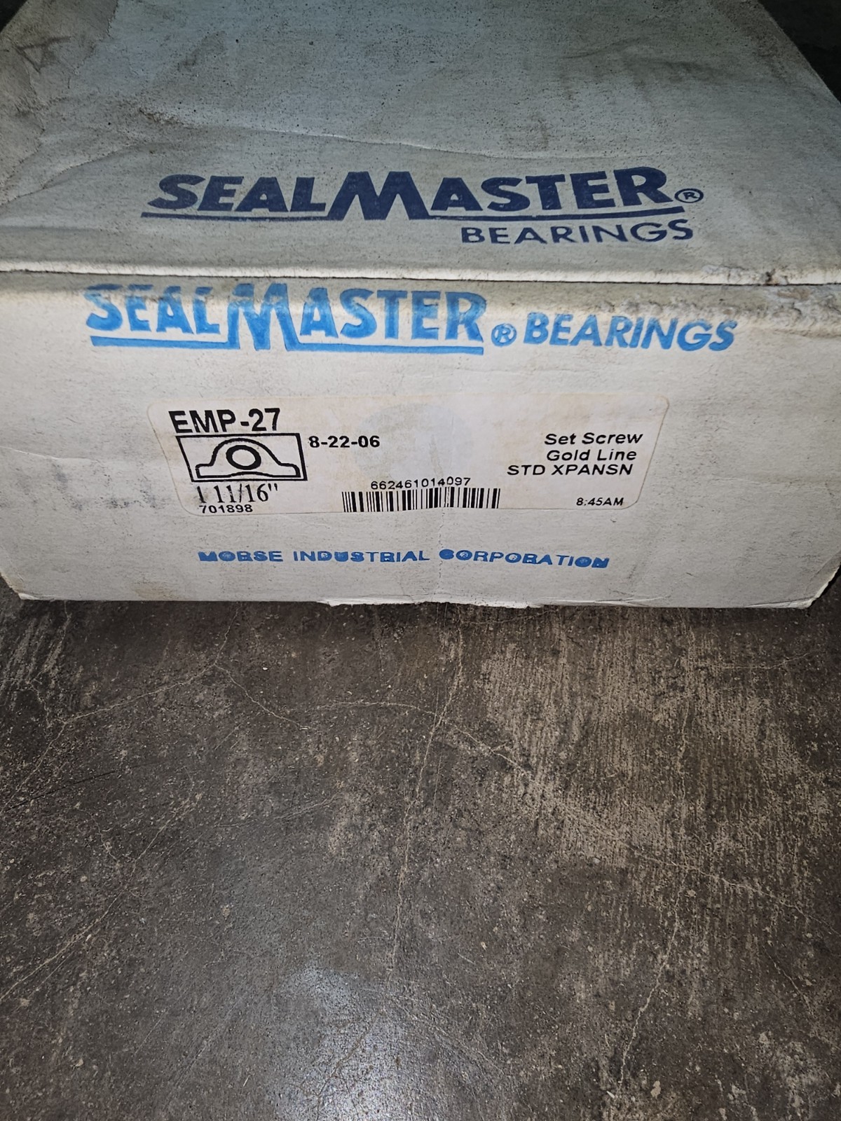 Emerson Morse Sealmaster EMP-27 Pillow Block Bearing 1-11/16″ – New Open Box