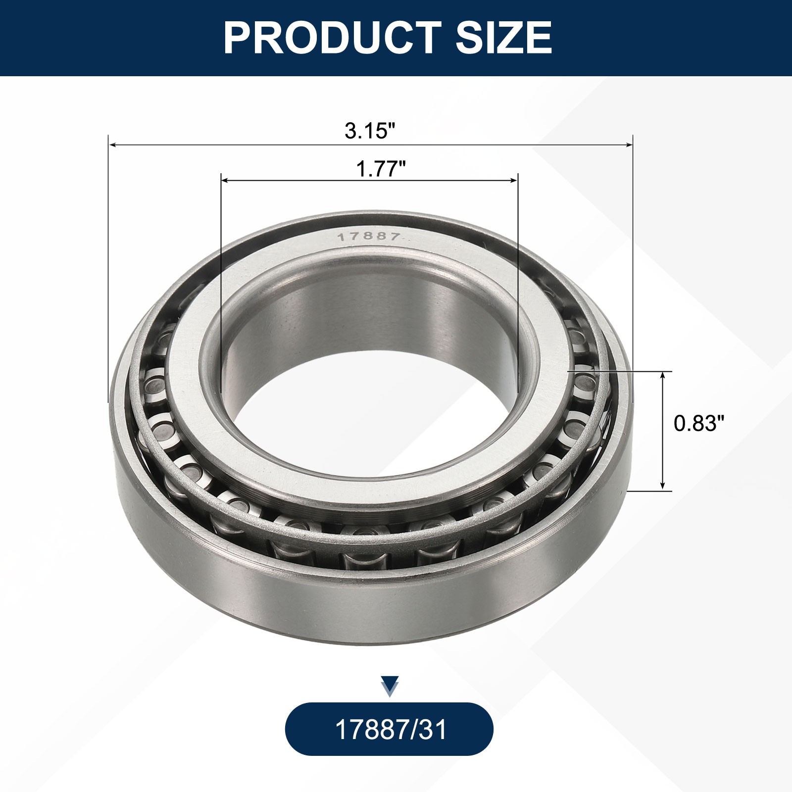 Tapered Bearing 17887/31 for P6 1.77″ Diameter x 3.15″ External