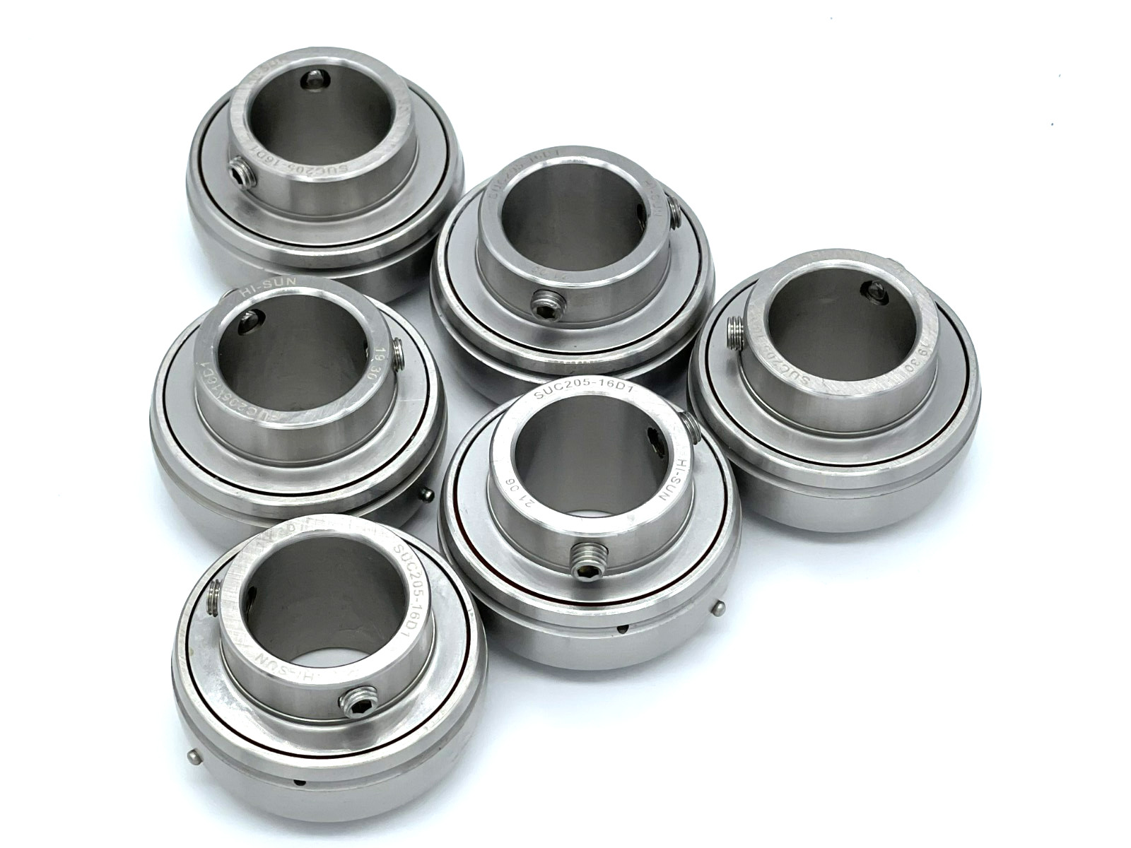 6PCS SUC205-16 D1 1″ Insert Stainless Bearing HI-SUN