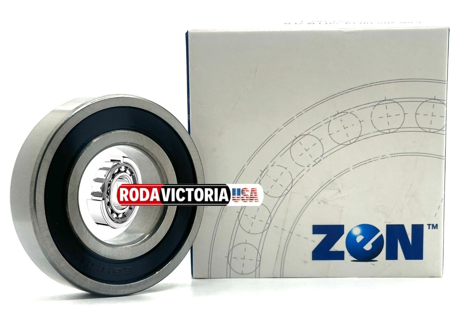 ZEN 6206 2RS DEEP GROOVE BALL BEARING, RUBBER SEALED 30x62x16mm