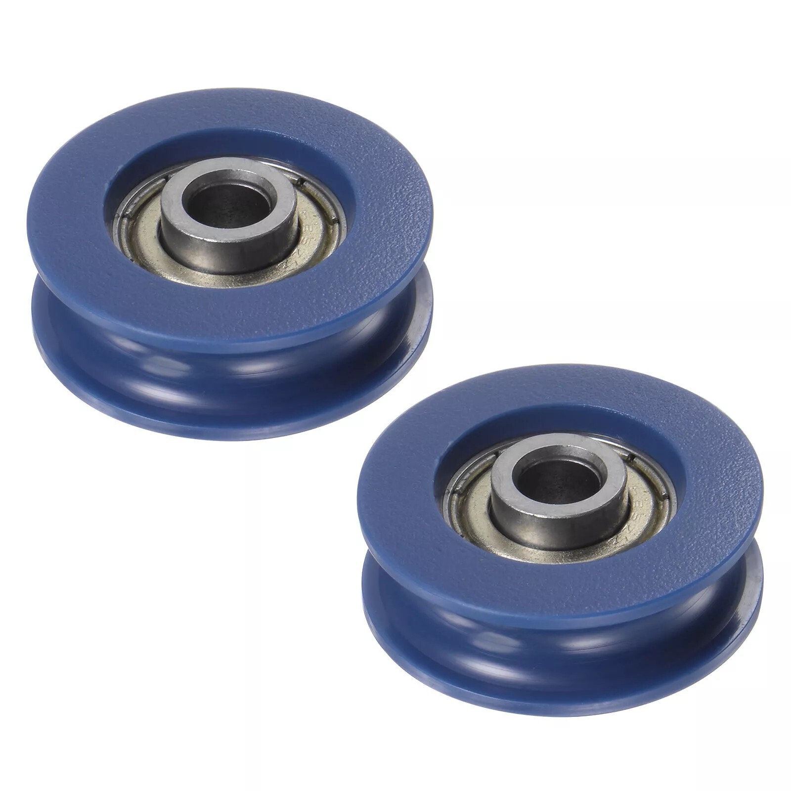 6Pcs U Type Groove Pulley Nylon Guide Rolling Bearing 5×25.5×8.5mm Blue
