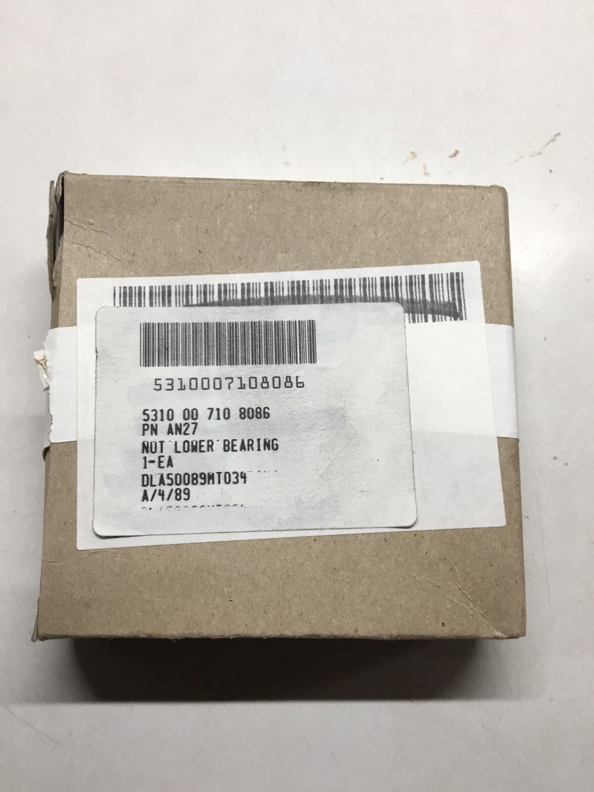  AN27 Lower Bearing Nut Threaded AN-27, New Surplus, NSN 5310-00-710-8086