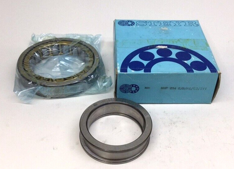 Steyr NUP 214 E-B-M6-C3-SV1 Cylindrical Roller Bearing 70mm ID X 125mm OD X 24mm