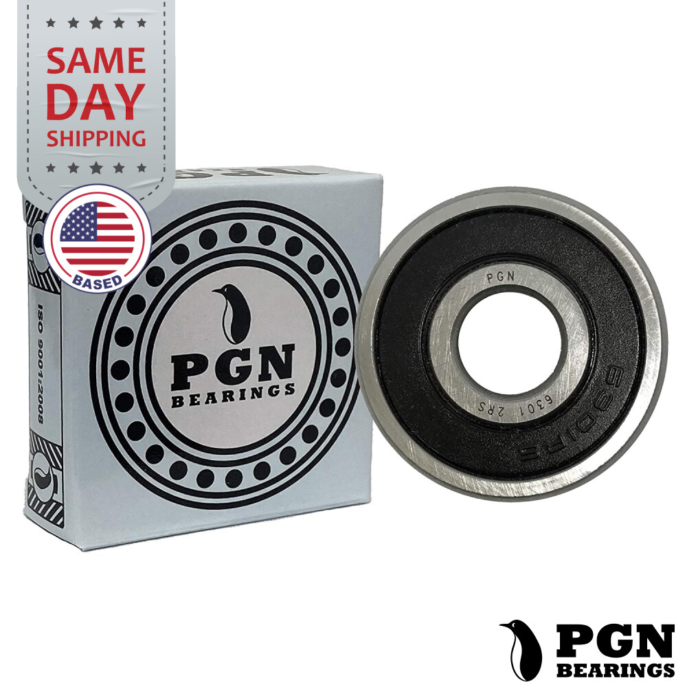 6301-2RS Premium Rubber Seal Ball Bearing C3 EMQ, 12x37x12, 6301 2RS 6301rs