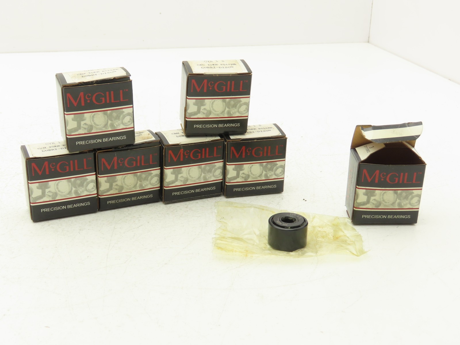 McGill CYR 1 S Cam Follower Roller 1″ OD x 5/16″ ID x .6250″ Width Lot of 7