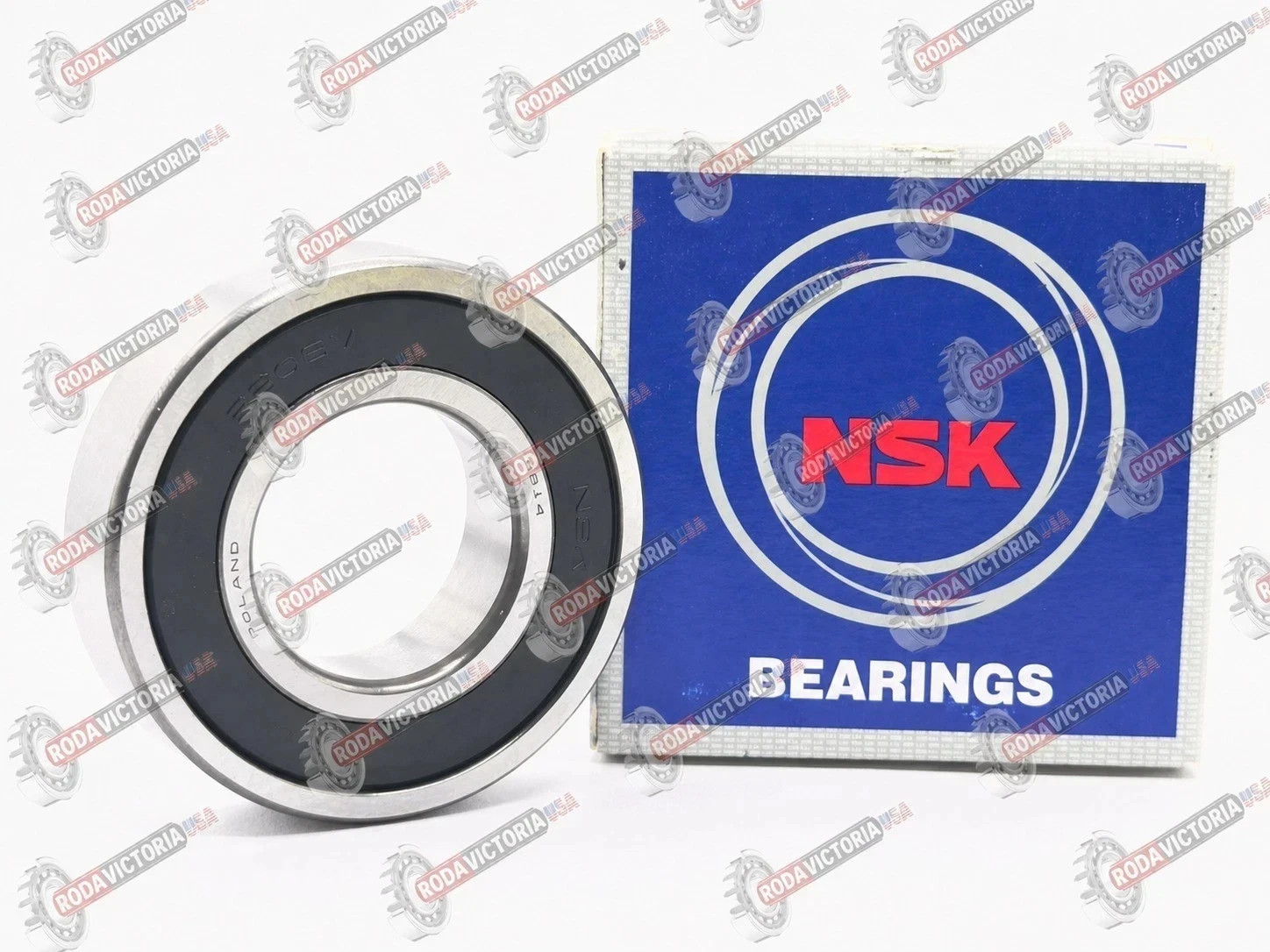NSK 6206 VV C3 Deep Groove Ball Bearing, Rubber Sealed 30x62x16 mm